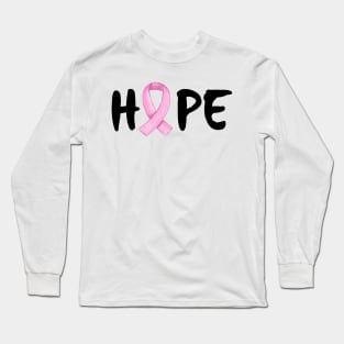 'Hope' Cancer Ribbon Awareness Shirt Long Sleeve T-Shirt